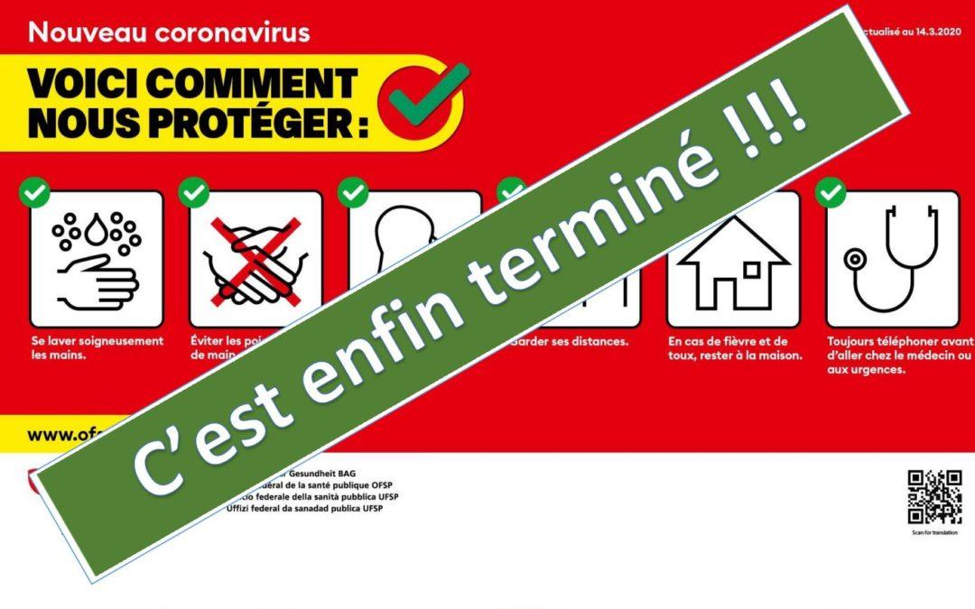 Enfin la fin des restrictions !!!